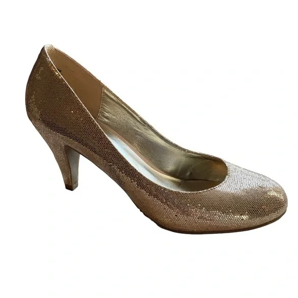 Mix No6 Sequin Shoes Heels Champaign 9.5 - Picture 4 of 11